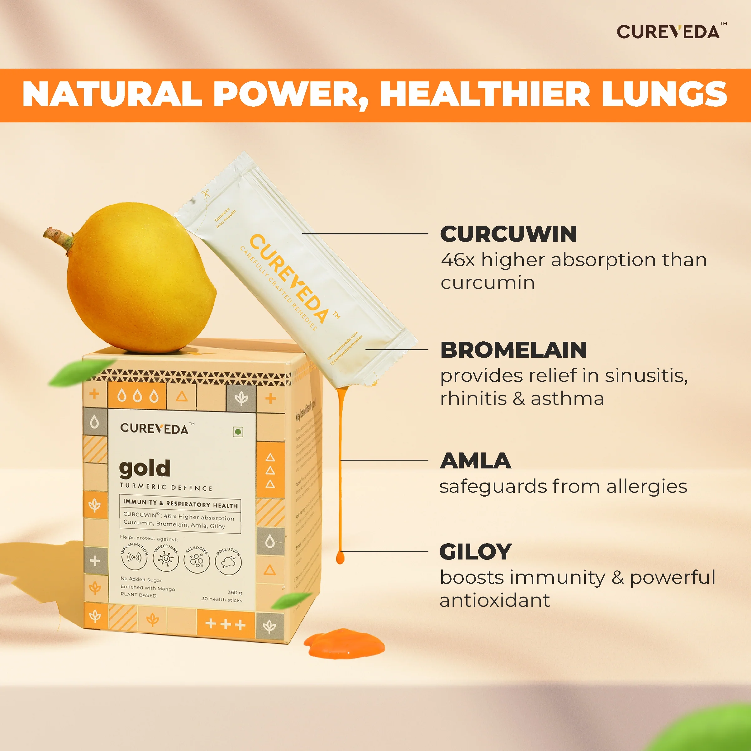 Cureveda Gold - Turmeric Defence & Detox - Image 4